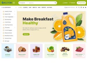 Food & Grocery Demo Design Style 1, 2 & 3